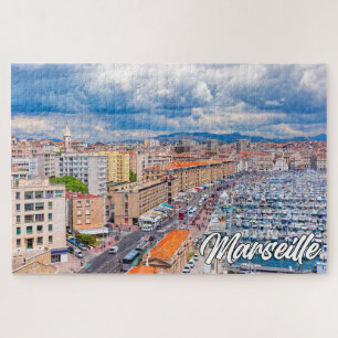 Havenstad Marseille, Frankrijk Legpuzzel