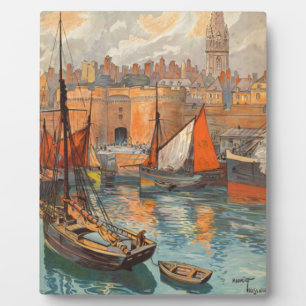  haventoerisme in de haven van Cote d'Emeraude Sai Fotoplaat