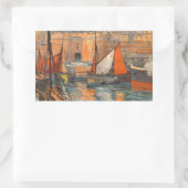  haventoerisme in de haven van Cote d'Emeraude Sai Rechthoekige Sticker (Tas)