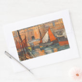  haventoerisme in de haven van Cote d'Emeraude Sai Rechthoekige Sticker (Envelop)