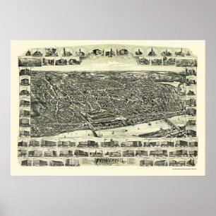 Haverhill, MA Panoramic Map - 1893 Poster