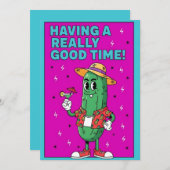 Having a Really Good funny pickle vacation summer Bedankkaart (Voorkant / Achterkant)