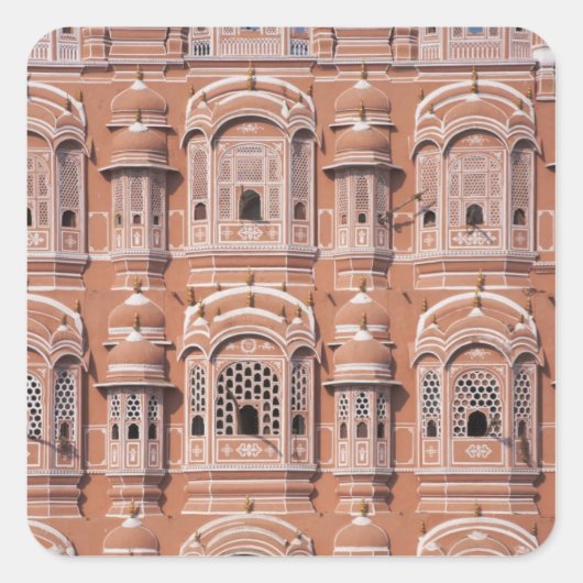Hawa Mahal, Jaipur Vierkante Sticker (Voorkant)
