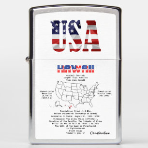 Hawaï-Amerikaanse staat op een kaart en nuttige in