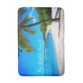 Hawaï Beach Palm Tree Sand Photo on Beach Time Badmat (Voorkant Verticaal)