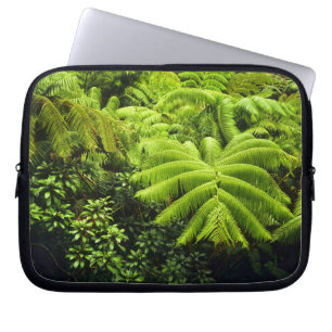 Hawaï, Big Island, Weelderige tropische begroeiing Laptop Sleeve