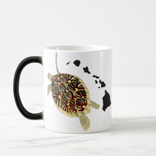 Hawaï en Hawaii Turtle Magische Mok (Links)