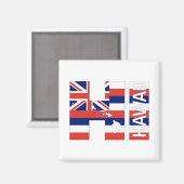 Hawaï Hawaiiaanse vlag Magneet (Voorkant / Achterkant)