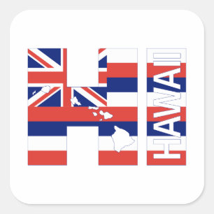 Hawaï Hawaiiaanse vlag Vierkante Sticker