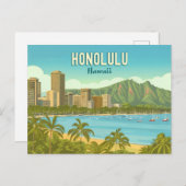 Hawaï, Honolulu Hanauma Bay Beach Briefkaart (Voorkant / Achterkant)