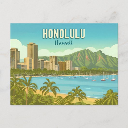 Hawaï, Honolulu Hanauma Bay Beach Briefkaart (Voorkant)