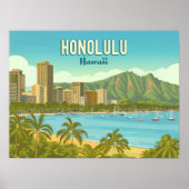 Hawaï, Honolulu Hanauma Bay Beach Poster (Voorkant)