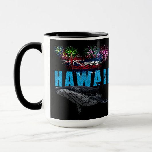 HAWAÏ NYE POLYNESISCHE TRIBAL BULTRUG VUURWERK MOK (Links)