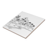 Hawaï-ontwerp Tegeltje (Zijkant)