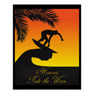 Hawaï, Ride the Wave, Perfect Poster