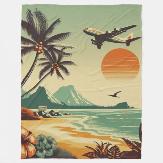 Hawaï/Tropisch Fleece Deken (Voorkant)