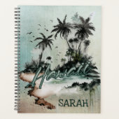 Hawaï tropische palmboom eiland planner (Voorkant)