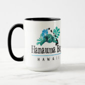 Hawaï, Turtle en Hibiscus Flower Mok (Links)