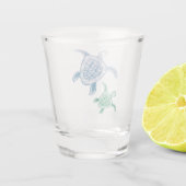 Hawaï Turtle Shot glass Glas (Achterkant)