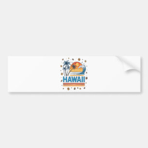 Hawaï vakantie zonsondergang 70S strand Bumpersticker