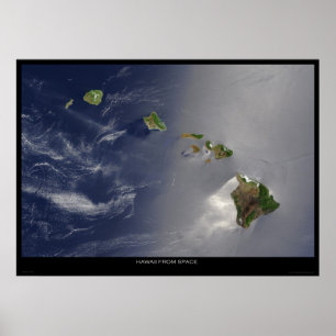 Hawaï vanuit de ruimte poster