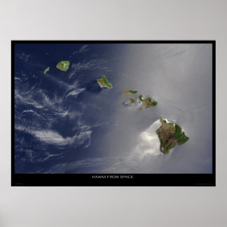Hawaï vanuit de ruimte poster