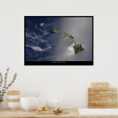 Hawaï vanuit de ruimte poster (Keuken)
