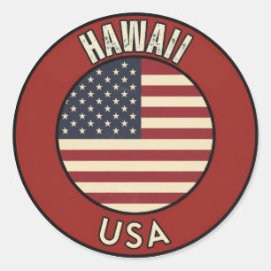 Hawaï Verenigde Staten van Amerika Ronde Sticker