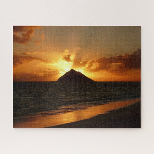Hawaï zonsopgang op het strand legpuzzel (Horizontaal)