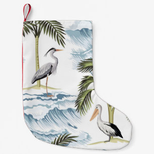 Hawaïaans , bloemenzomerpatroon. kleine kerstsok