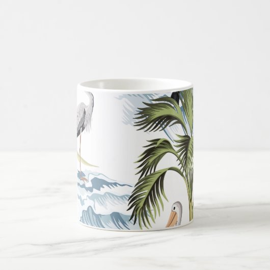 Hawaïaans , bloemenzomerpatroon. koffiemok (Center)