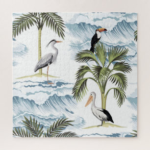 Hawaïaans , bloemenzomerpatroon. legpuzzel