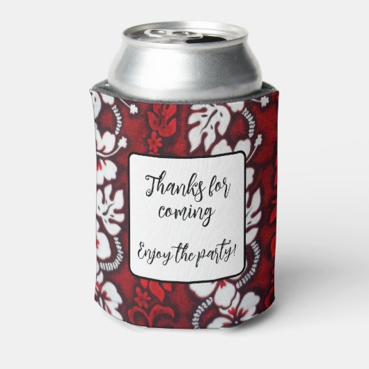 Hawaiaans Eiland Strand Bruiloft Favor Blikjeskoeler (Blikje Achterkant)