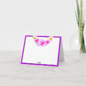 Hawaiaans Feest Tropisch Bloemengraduaatie Bedankkaart (Achterkant)