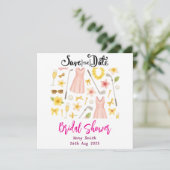 Hawaiaans golf thema Bruidsdiner Afscheidscadeau Save The Date (Staand voorkant)