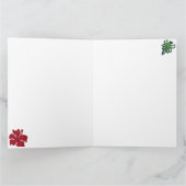 Hawaiaans hibiscus kerst quiltpatroon  kaart (Binnen)