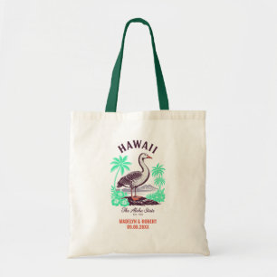 Hawaiaans huwelijksgeschenk bruidsmeisje, gasten tote bag
