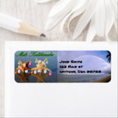 Hawaïaans kerstlabel etiket (Insitu)