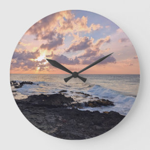 Hawaiaans oceaan zonsondergang landschap foto grote klok