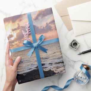 Hawaiaans Oceaanzonsondergang Landschapsfoto  Cadeaupapier