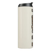 Hawaïaans Polynesisch Aloha Bamboe Look Thermosbeker (Gedraaid links)