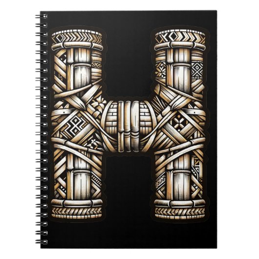 Hawaïaans Polynesisch Aloha Letter H Custom Initia Notitieboek (Voorkant)