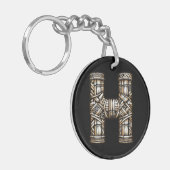 Hawaïaans Polynesisch Aloha Letter H Custom Initia Sleutelhanger (Voorkant Links)