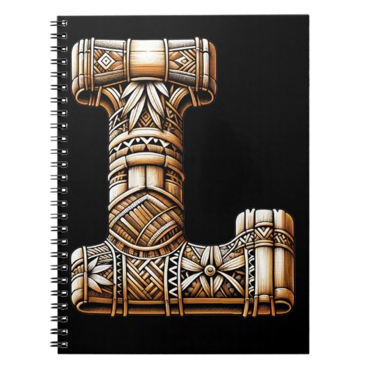 Hawaïaans Polynesisch Aloha Letter L Custom Initia Notitieboek (Voorkant)