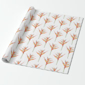 Hawaïaans Print heliconia bloem 2 Cadeaupapier (Uitgerold)