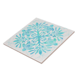 Hawaiaans quilt honu tegeltje