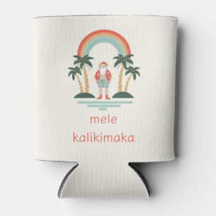 Hawaïaans/Regenboog/Palms Santa Blikjeskoeler