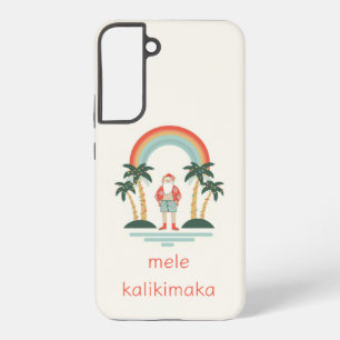 Hawaïaans/Regenboog/Palms Santa Samsung Galaxy Hoesje