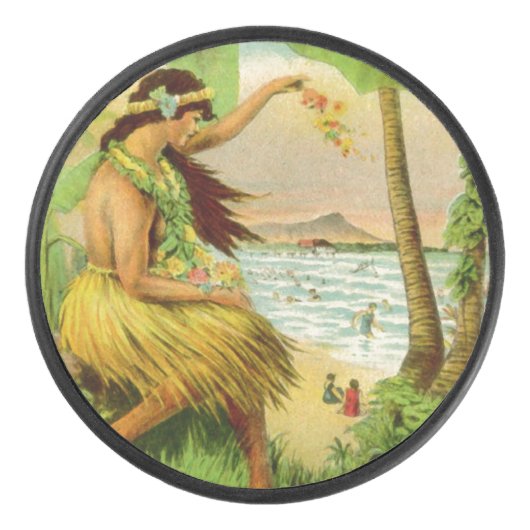  Hawaïaans reizen Hockey Puck (Voorkant)