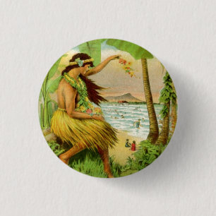 Hawaïaans reizen Ronde Button 3,2 Cm